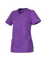 Tunică medicală de damă, violet, mânecă scurtă, Victoria Dark Purple