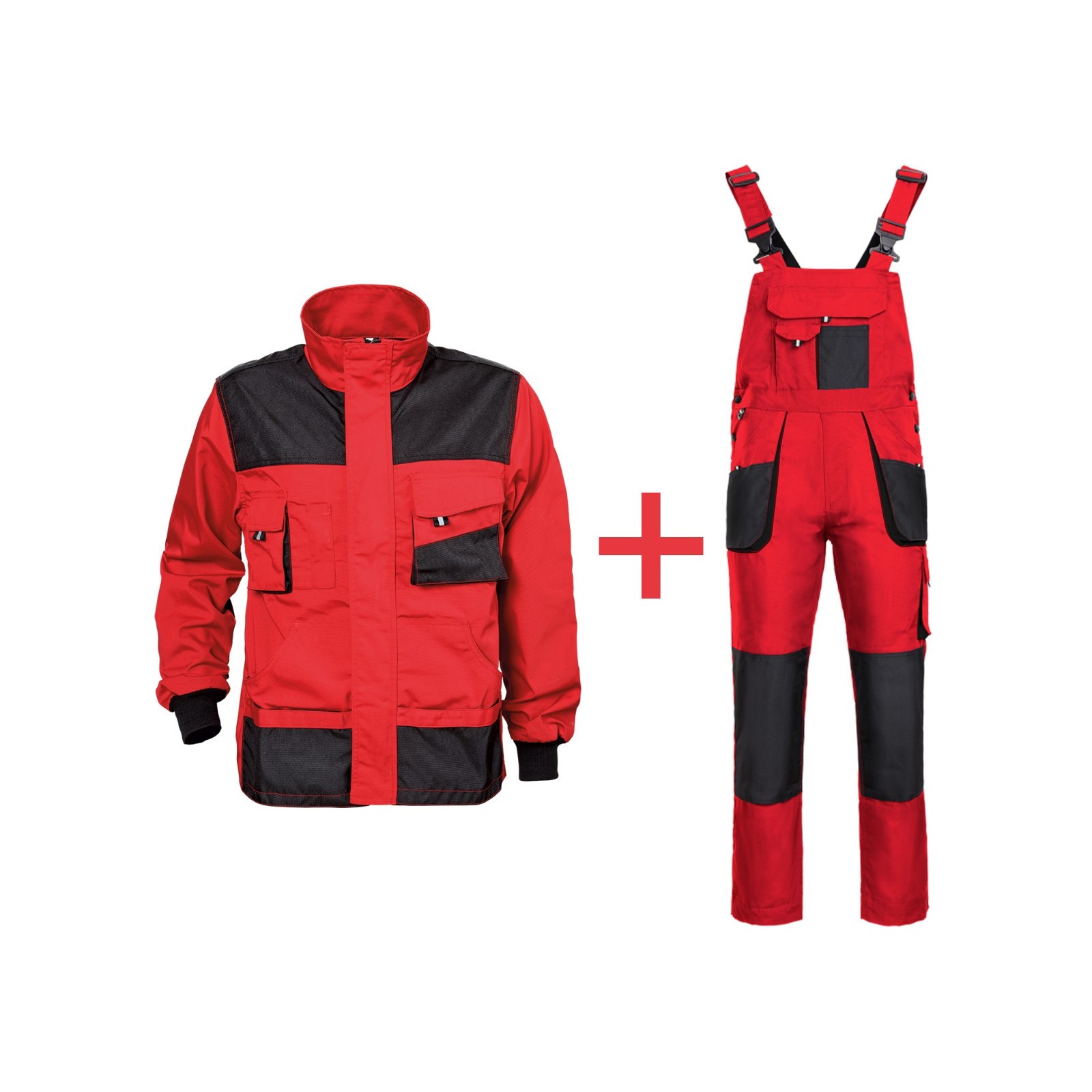 Costum salopetă, toate sezoanele, jachetă & pantaloni cu pieptar, Kastor Red