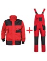 Costum salopetă, toate sezoanele, jachetă & pantaloni cu pieptar, Kastor Red