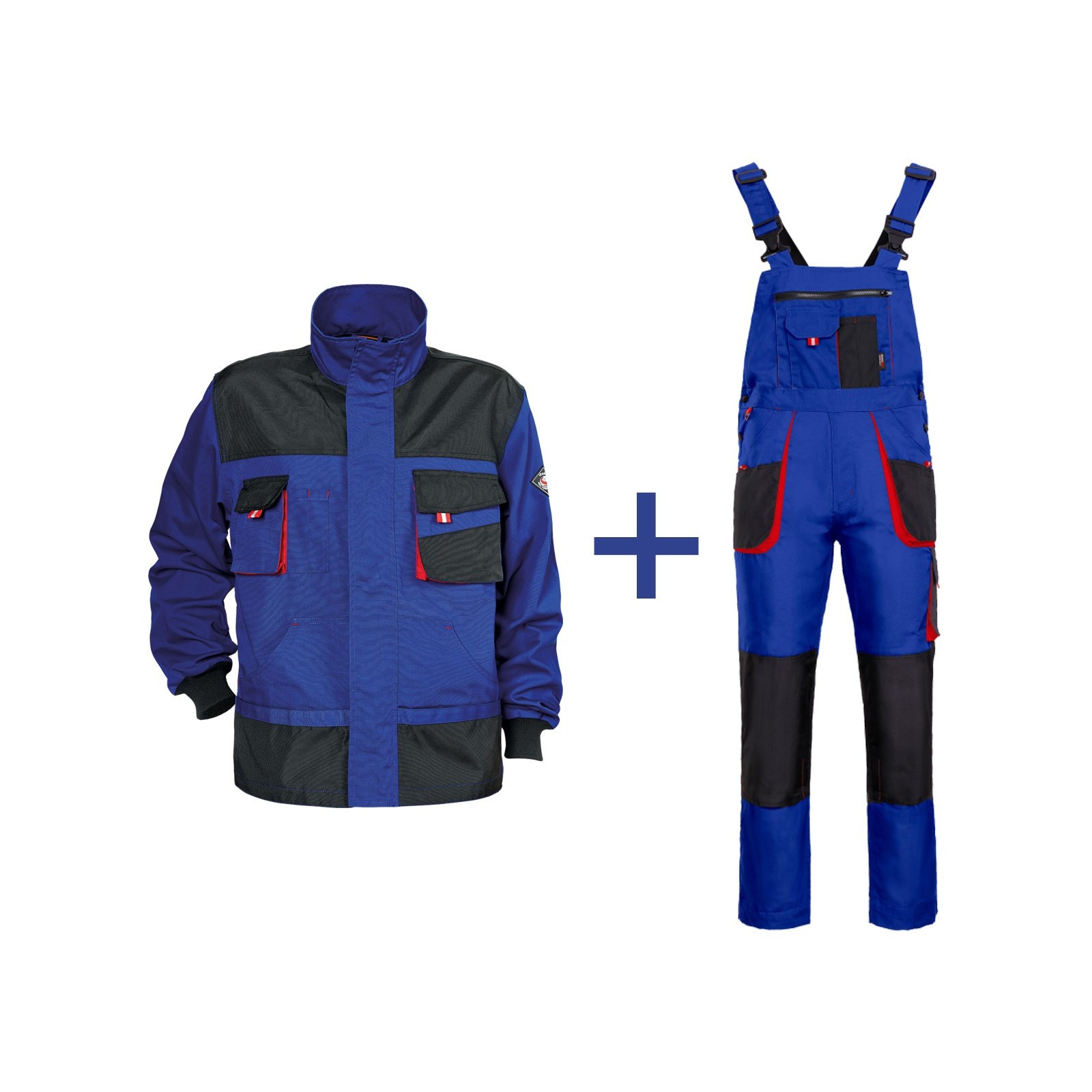 Costum salopetă, toate sezoanele, jachetă & pantaloni cu pieptar, Kastor Royal Blue