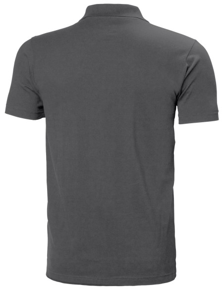 Tricou polo cu maneca scurta Helly Hansen Manchester, gri inchis, Bumbac 100%, 190 g/mp