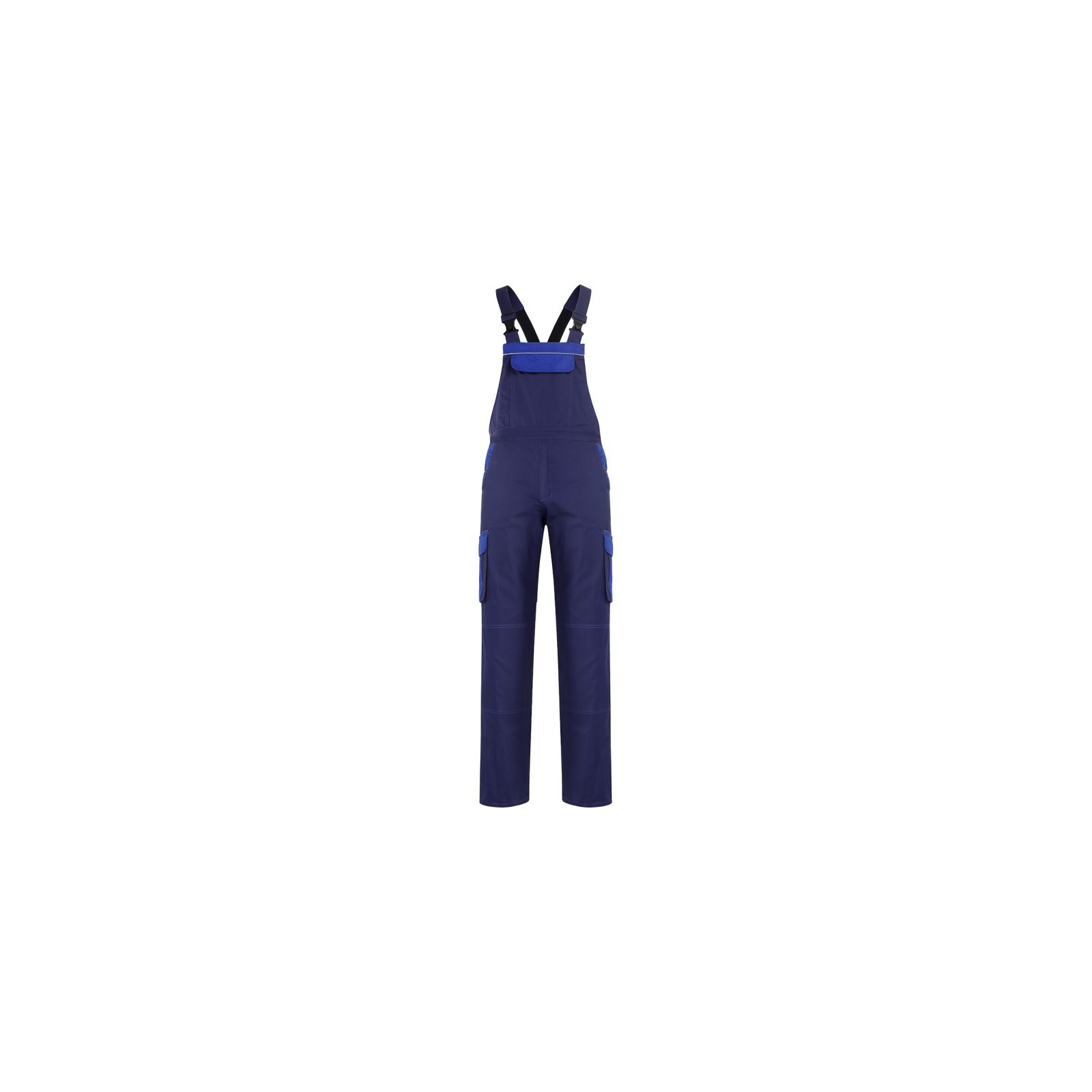 Pantaloni de lucru cu pieptar, din bumbac 100%, 240 g/mp, Asimo Blue