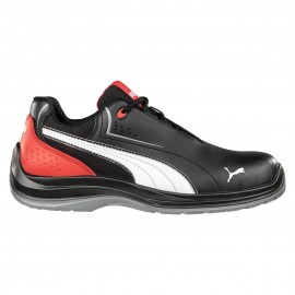 Pantofi de protecție din piele netedă, fără inserții metalice, Puma Touring Black S3 ESD SRC