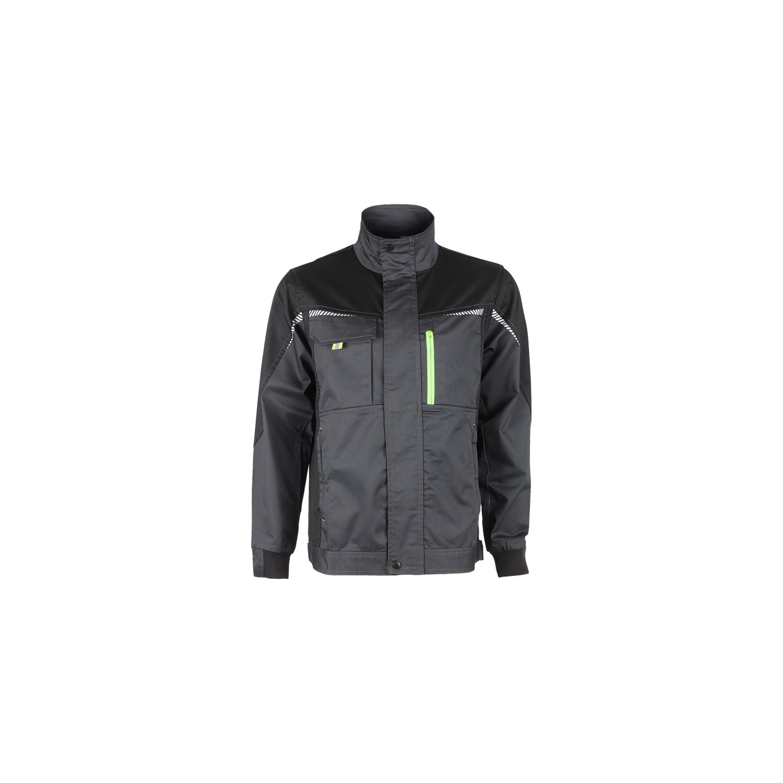 Jachetă de lucru din material stretch, cu 4 buzunare, gri, 270 g/mp, Prisma Spandex