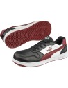 Pantofi de protecție metal-free, Puma Frontcourt Black/White/Red S3L ESD FO HRO SR