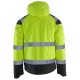 Jachetă softshell pentru iarnă, cu glugă, impermeabilă, Prisma HV Yellow