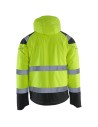 Jachetă softshell pentru iarnă, cu glugă, impermeabilă, Prisma HV Yellow