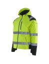 Jachetă softshell pentru iarnă, cu glugă, impermeabilă, Prisma HV Yellow
