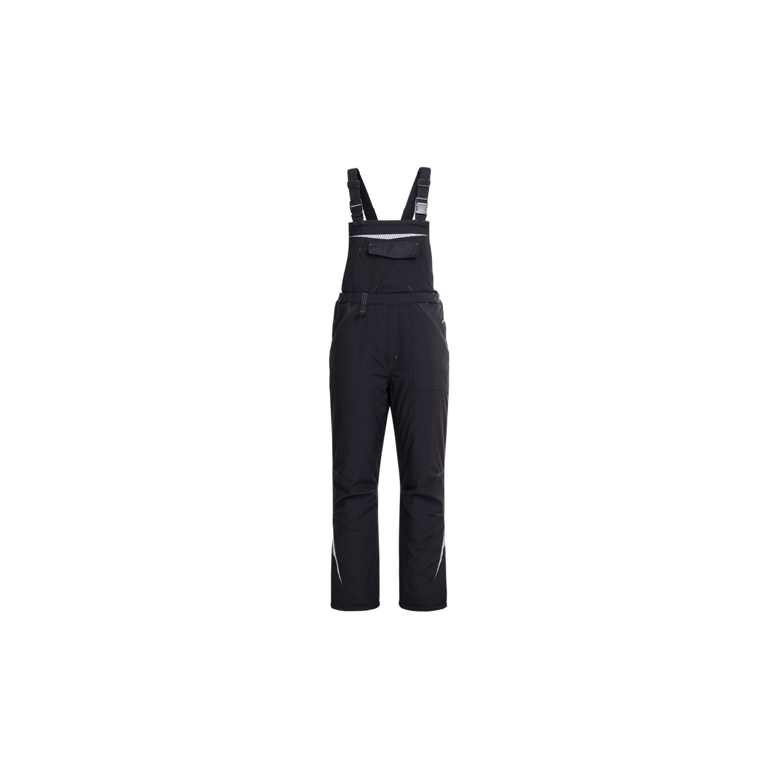 Pantaloni cu pieptar de lucru, pentru iarnă, din softshell, Revolt Winter Black