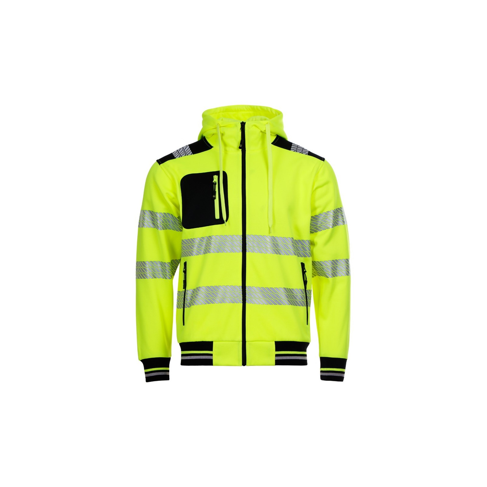 Hanorac reflectorizant, cu glugă, închidere cu fermoar, Prisma HV 2.0 Yellow
