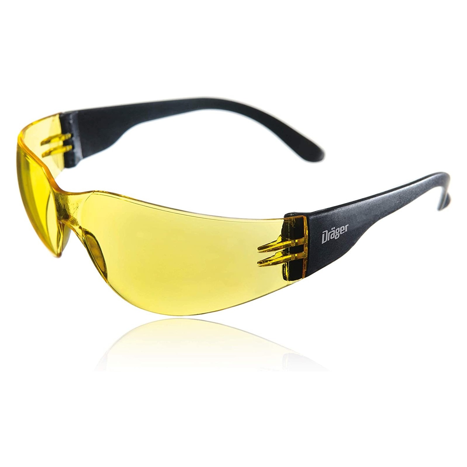 Ochelari de protecție Dräger X-pect 8312, cu brațe laterale, lentilă galbenă