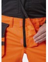 Salopeta de lucru Portocaliu HV/Negru Helly Hansen Alna 2.0 Construction, reflectorizanta, HVC2