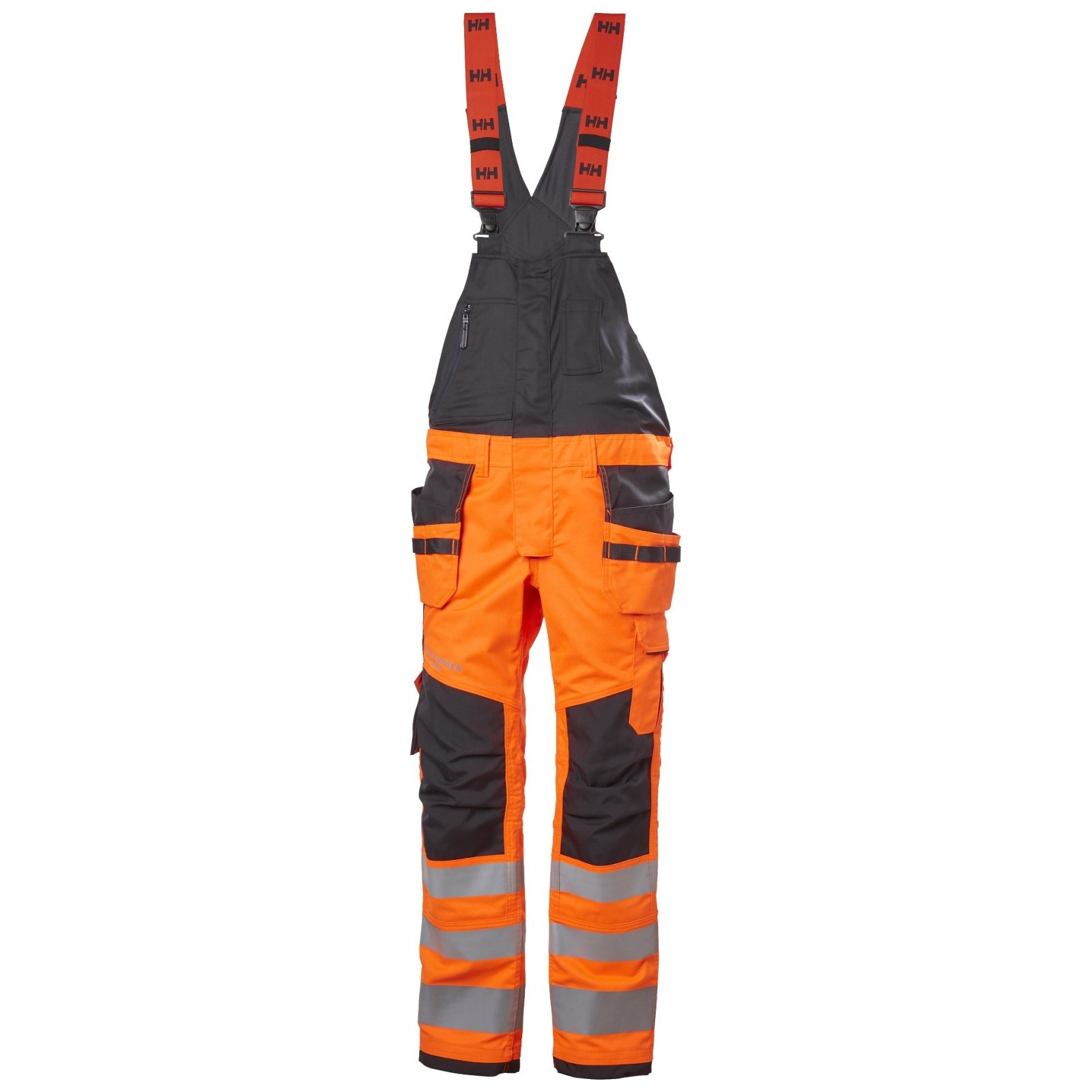 Salopeta de lucru Portocaliu HV/Negru Helly Hansen Alna 2.0 Construction, reflectorizanta, HVC2
