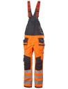 Salopeta de lucru Portocaliu HV/Negru Helly Hansen Alna 2.0 Construction, reflectorizanta, HVC2