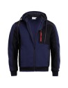 Hanorac unisex, cu glugă, 55% bumbac, 45% poliester, Revolt Navy Blue / Black