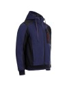 Hanorac unisex, cu glugă, 55% bumbac, 45% poliester, Revolt Navy Blue / Black