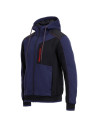 Hanorac unisex, cu glugă, 55% bumbac, 45% poliester, Revolt Navy Blue / Black