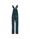 Pantaloni de lucru cu pieptar, din bumbac 100%, 240 g/mp, Asimo Green