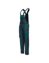 Pantaloni de lucru cu pieptar, din bumbac 100%, 240 g/mp, Asimo Green
