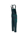 Pantaloni de lucru cu pieptar, din bumbac 100%, 240 g/mp, Asimo Green