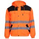 Costum de lucru portocaliu reflectorizant pentru iarnă, 100% poliester, Collins HV Winter