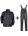 Costum salopetă, toate sezoanele, jachetă & pantaloni cu pieptar, Kastor Grey