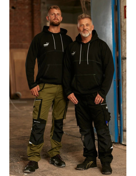 Pantaloni de lucru pentru bărbați, din tercot, Puma Workwear Precision X, Olive