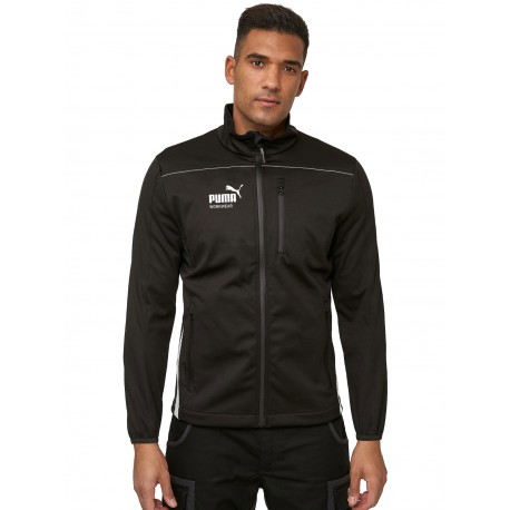 Jachetă softshell pentru bărbați, Puma Workwear Essentials, Negru