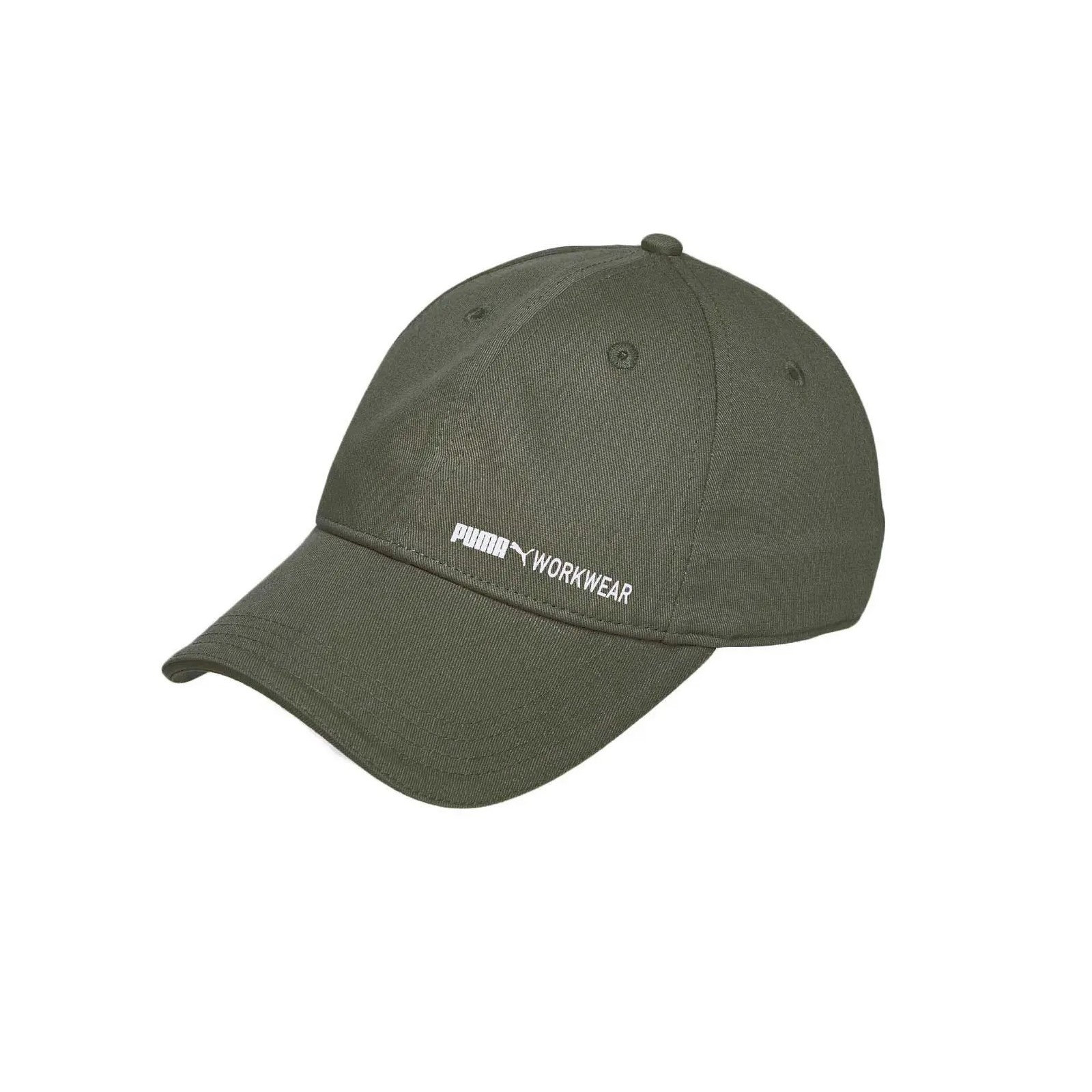 Șapcă reglabilă unisex, 100% bumbac, cozoroc solid, Puma Workwear, Olive