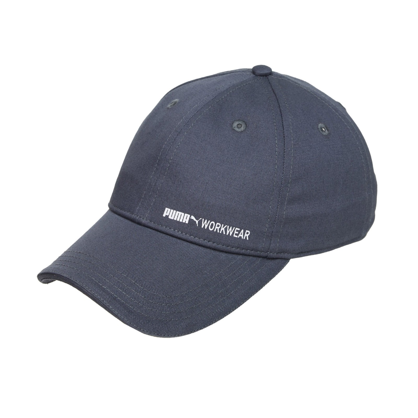 Șapcă reglabilă unisex, 100% bumbac, cozoroc solid, Puma Workwear, Gri Metalic