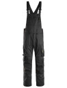 Pantaloni cu pieptar de lucru, stretch, Snickers Workwear, AllroundWork, 6051, Black
