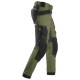 Pantaloni de lucru, stretch, cu buzunare holster, Snickers Workwear, AllroundWork, 6241, Khaki Green/Black