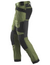 Pantaloni de lucru, stretch, cu buzunare holster, Snickers Workwear, AllroundWork, 6241, Khaki Green/Black