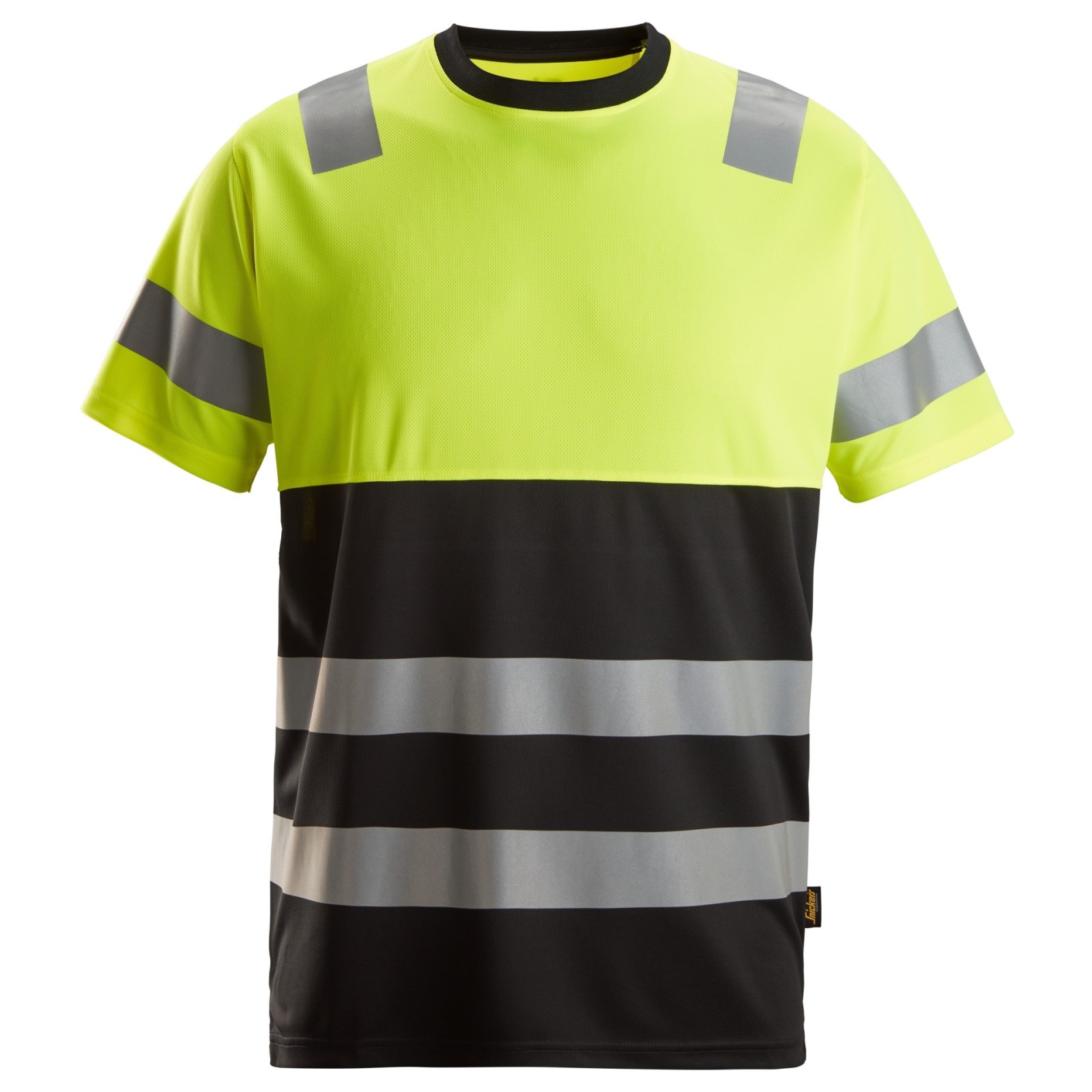Tricou reflectorizant, CL 1, Snickers Workwear, 2535, Yellow/Black
