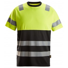 Tricou reflectorizant, CL 1, Snickers Workwear, 2535, Yellow/Black