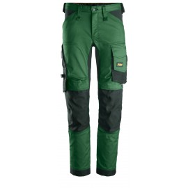 Pantaloni de lucru, stretch, Snickers Workwear, AllroundWork, 6341, Forest Green/Black