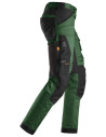Pantaloni de lucru, stretch, Snickers Workwear, AllroundWork, 6341, Forest Green/Black