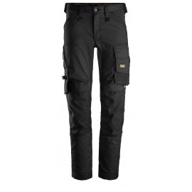 Pantaloni de lucru, stretch, Snickers Workwear, AllroundWork, 6341, Black/Black