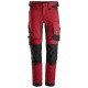 Pantaloni de lucru, stretch, Snickers Workwear, AllroundWork, 6341, Chili Red/Black