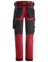 Pantaloni de lucru, stretch, Snickers Workwear, AllroundWork, 6341, Chili Red/Black