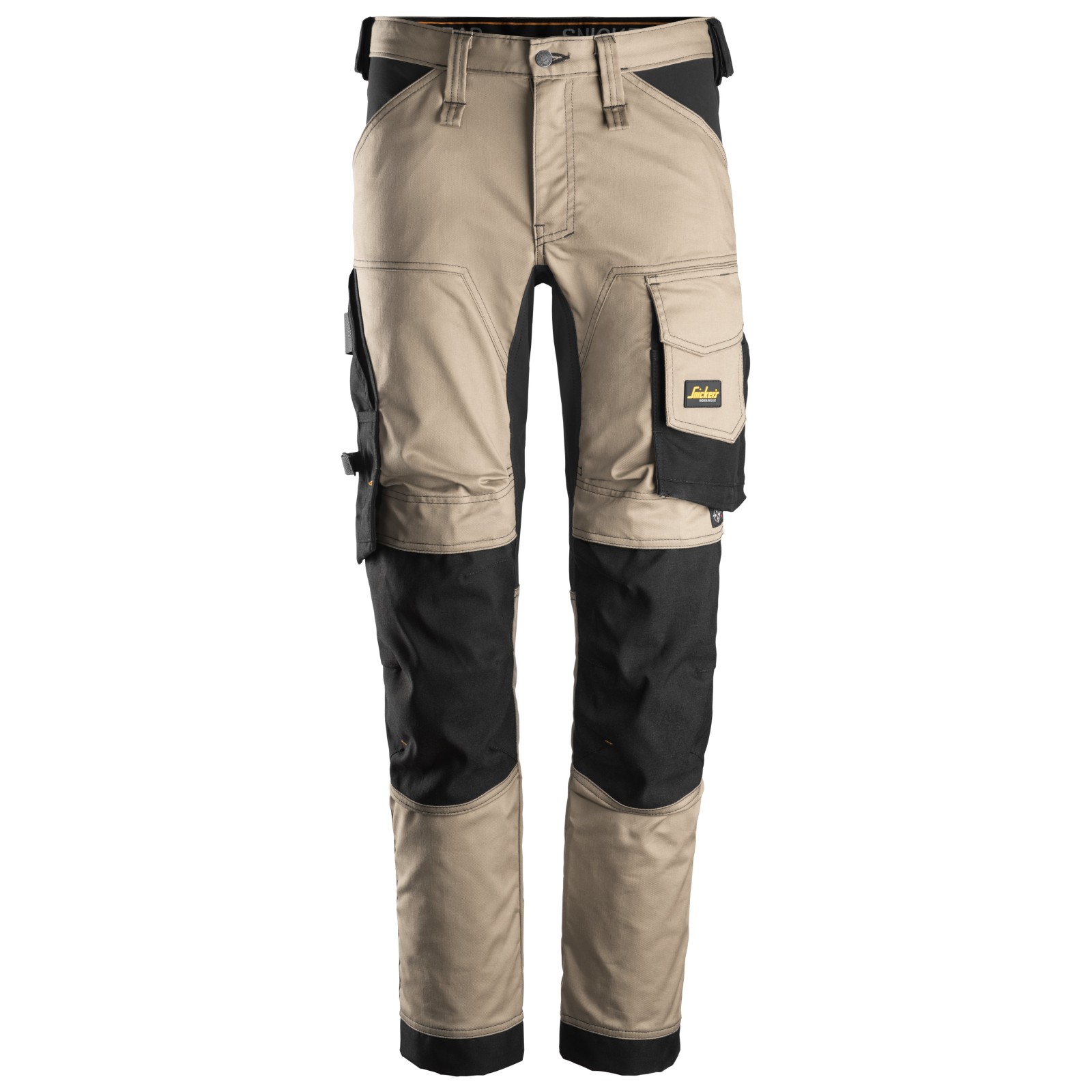 Pantaloni de lucru, stretch, Snickers Workwear, AllroundWork, 6341, Khaki/Black