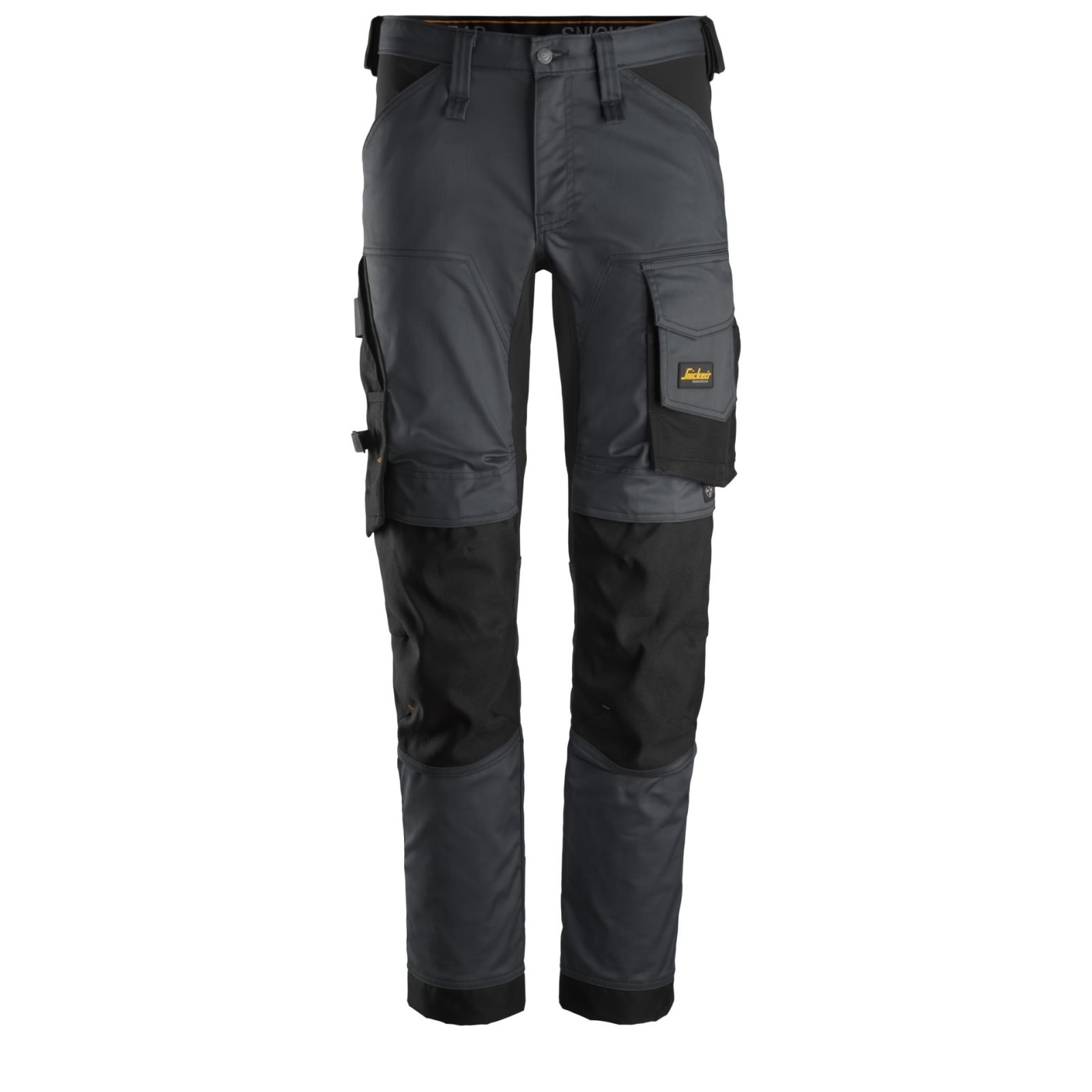 Pantaloni de lucru, stretch, Snickers Workwear, AllroundWork, 6341, Steel Grey/Black