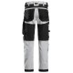 Pantaloni de lucru, stretch, Snickers Workwear, AllroundWork, 6341, White/Black
