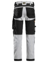 Pantaloni de lucru, stretch, Snickers Workwear, AllroundWork, 6341, White/Black