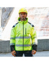 Jachetă softshell pentru iarnă, cu glugă, impermeabilă, Prisma HV Yellow
