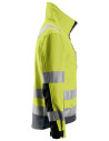 Jachetă softshell reflectorizantă, CL 3, Snickers Workwear, AllroundWork, 1230, Yellow/Steel Grey