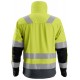 Jachetă softshell reflectorizantă, CL 3, Snickers Workwear, AllroundWork, 1230, Yellow/Steel Grey