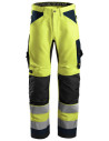 Pantaloni reflectorizanți, CL 2, Snickers Workwear, AllroundWork, 6631, Yellow/Navy