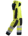 Pantaloni reflectorizanți, CL 2, Snickers Workwear, AllroundWork, 6631, Yellow/Navy