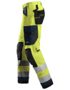 Pantaloni reflectorizanți, CL 2, Snickers Workwear, AllroundWork, 6631, Yellow/Navy